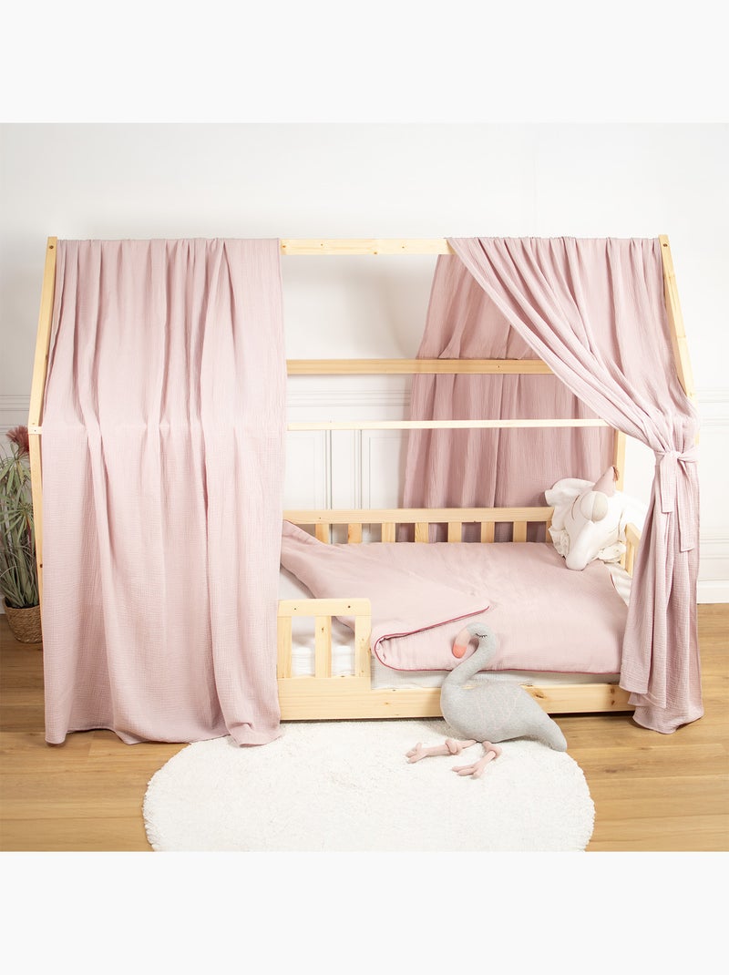 SEVIRA KIDS | Embrasses attaches à nouer pour ciel de lit cabane Rose - Kiabi