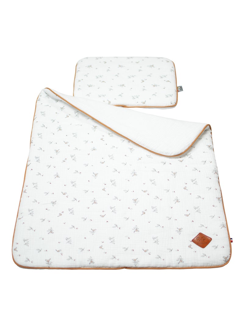 SEVIRA KIDS | Ensemble coussin et couverture pour berceau et couffin Melody Blanc - Kiabi
