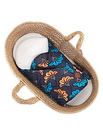 SEVIRA KIDS | Gigoteuse d'emmaillotage en coton Wax Fleurs de mariage