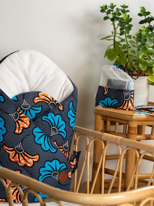 SEVIRA KIDS | Gigoteuse d'emmaillotage en coton Wax Fleurs de mariage - Kiabi
