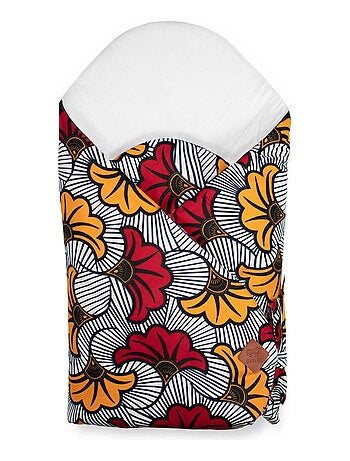 SEVIRA KIDS | Gigoteuse d'emmaillotage en coton Wax Fleurs de mariage