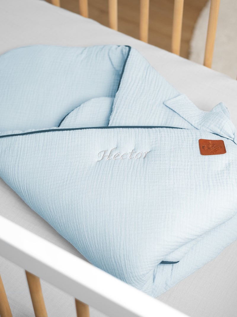 SEVIRA KIDS | Gigoteuse d'emmaillotage en gaze de coton Jeanne Bleu - Kiabi