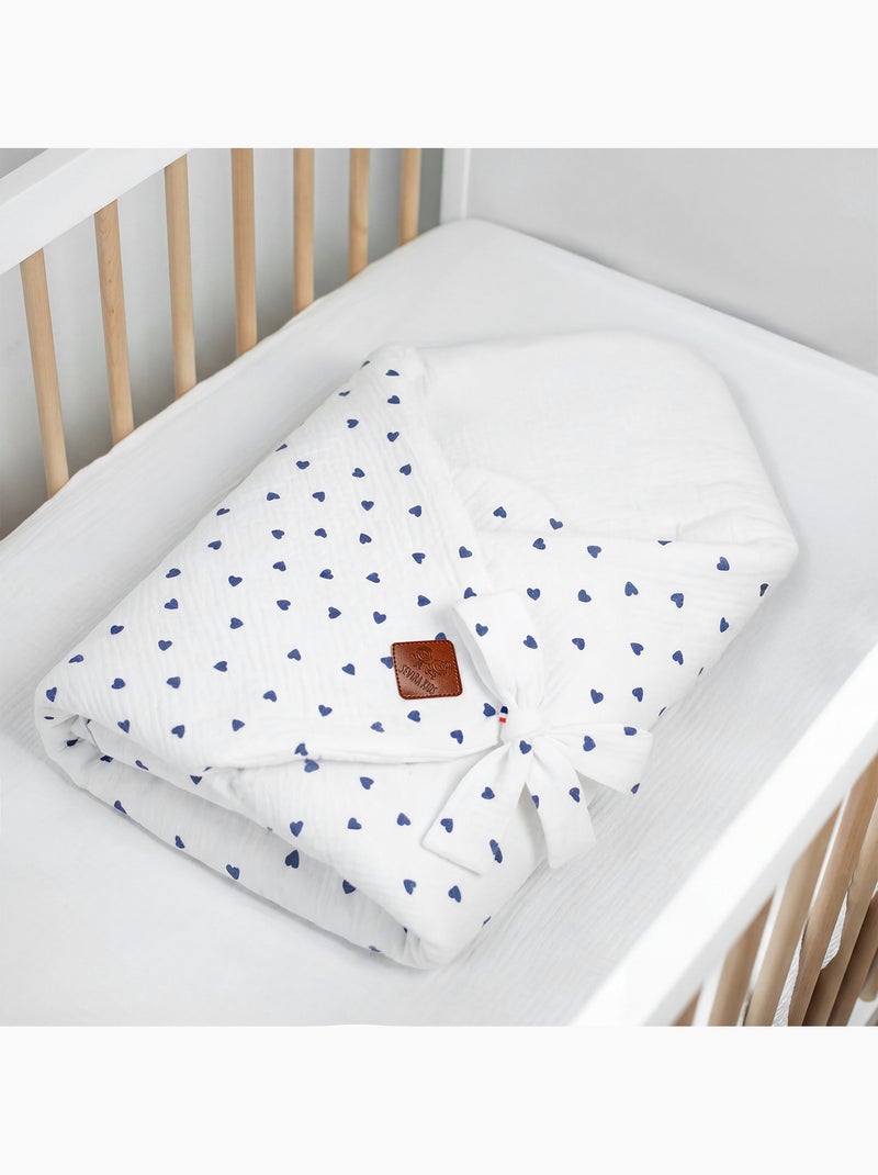 SEVIRA KIDS | Gigoteuse d'emmaillotage en gaze de coton Lovio Bleu - Kiabi