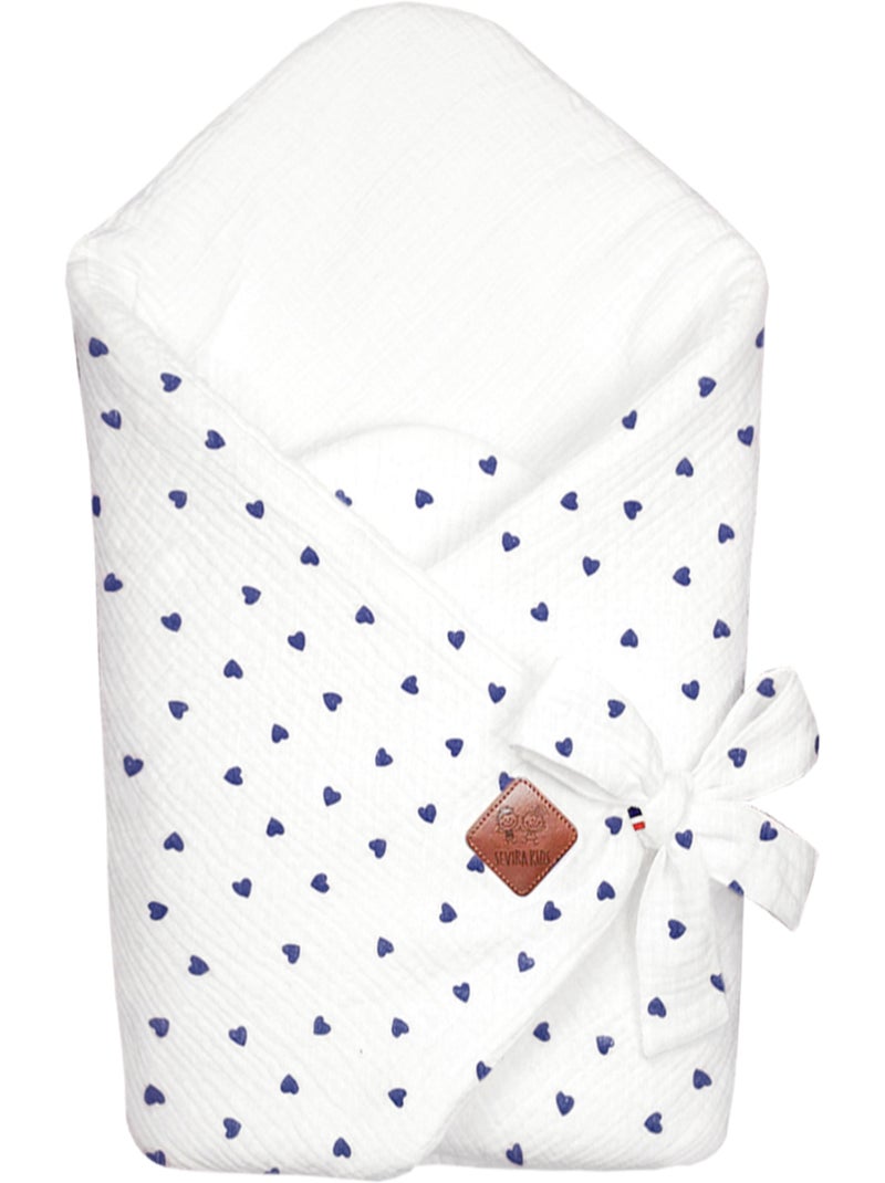 SEVIRA KIDS | Gigoteuse d'emmaillotage en gaze de coton Lovio Bleu - Kiabi