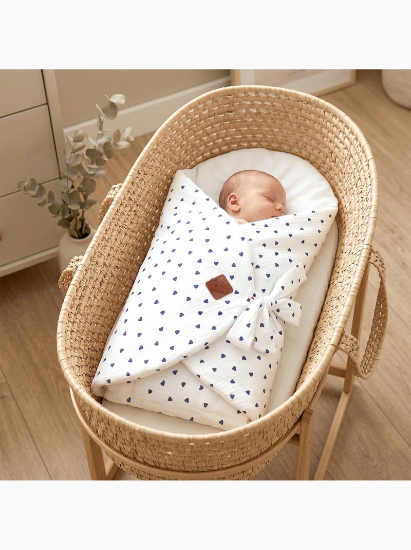SEVIRA KIDS | Gigoteuse d'emmaillotage évolutive en gaze de coton Lovio Bleu - Kiabi