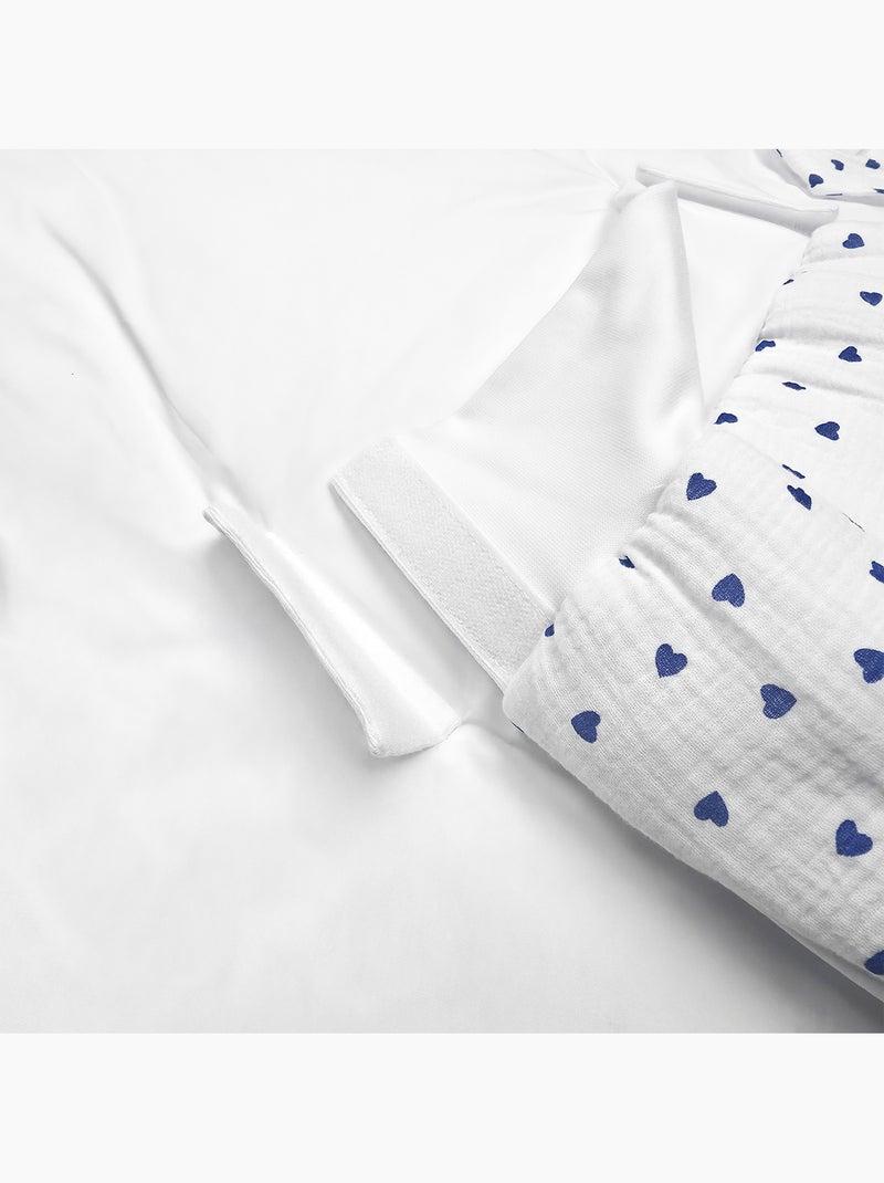 SEVIRA KIDS | Gigoteuse d'emmaillotage évolutive en gaze de coton Lovio Bleu - Kiabi