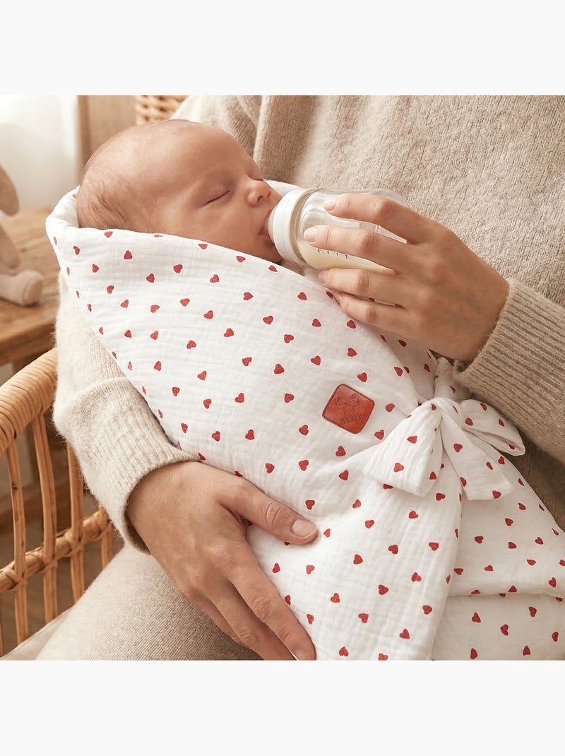 SEVIRA KIDS | Gigoteuse d'emmaillotage évolutive en gaze de coton Lovio Rouge - Kiabi