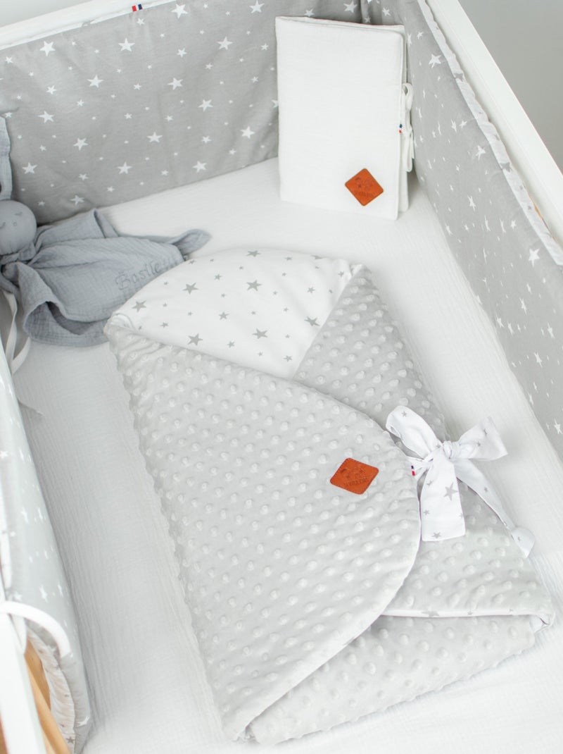 SEVIRA KIDS | Gigoteuse d'emmaillotage évolutive Minky Stella Gris - Kiabi