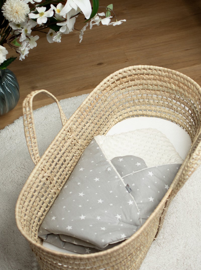 SEVIRA KIDS | Gigoteuse d'emmaillotage minky STELLA Gris Ecru - Kiabi