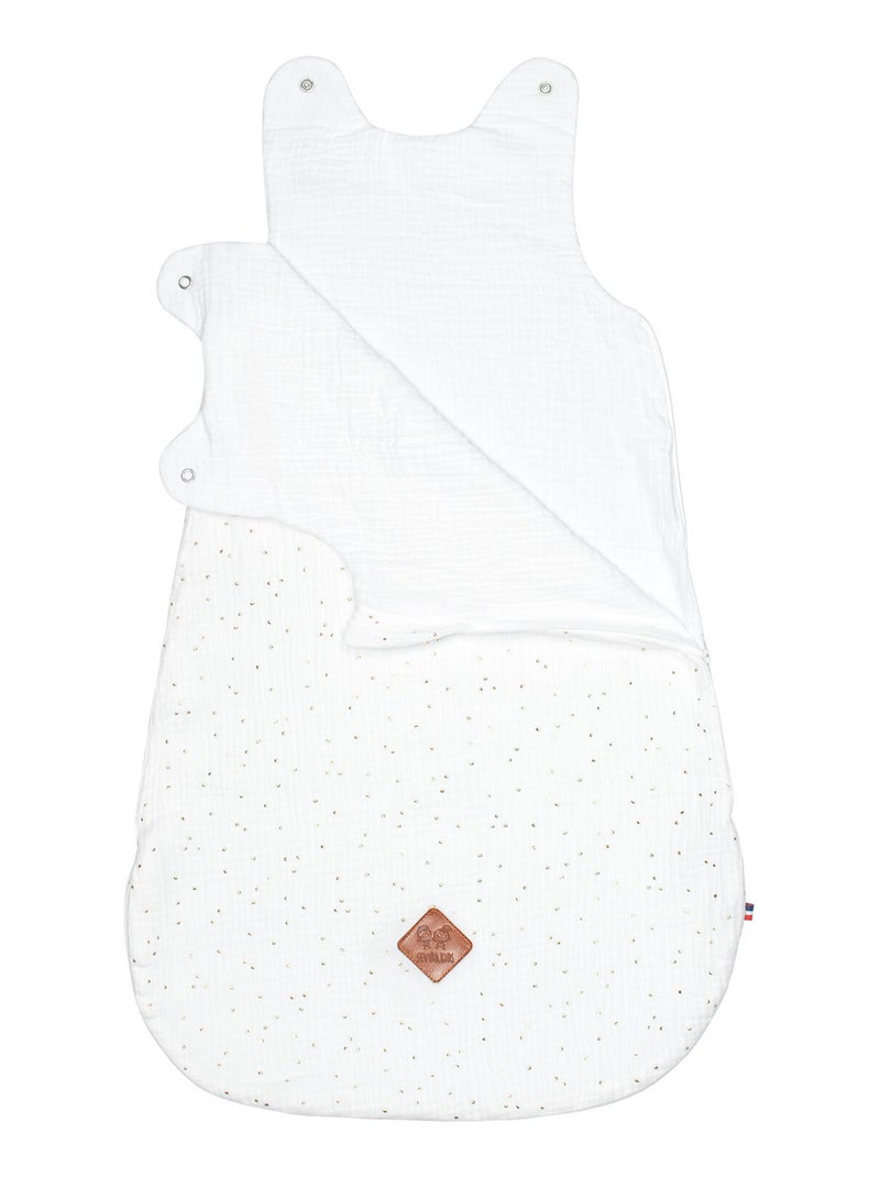 SEVIRA KIDS | Gigoteuse été TOG 05 en gaze de coton Jeanne Blanc Doré - Kiabi
