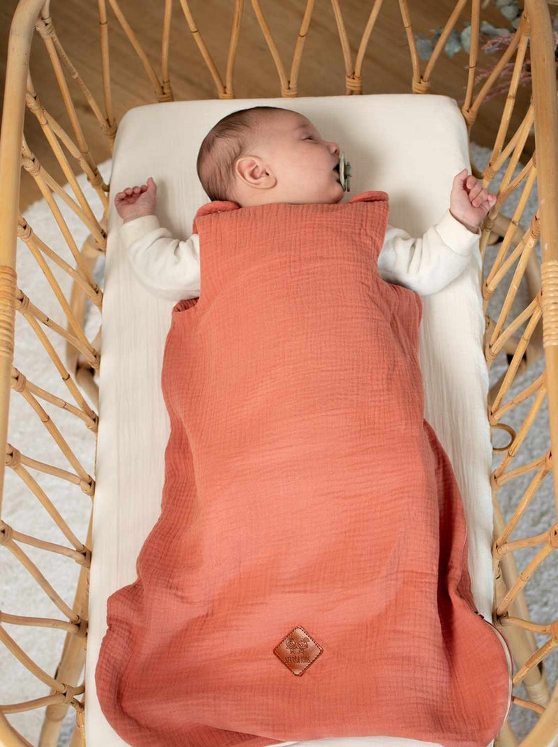 SEVIRA KIDS | Gigoteuse été TOG 05 en gaze de coton Jeanne Marron - Kiabi