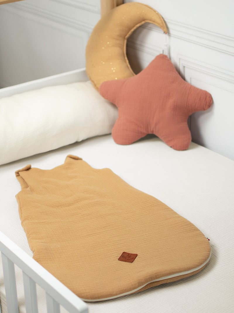 SEVIRA KIDS | Gigoteuse sans manches en gaze de coton Jeanne Marron clair - Kiabi