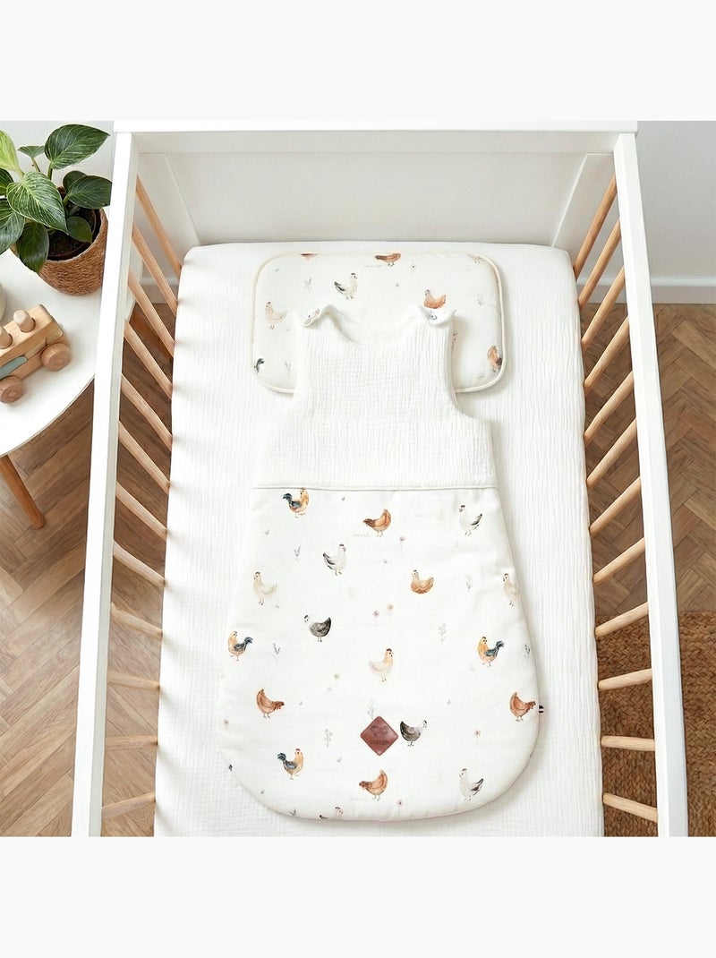 SEVIRA KIDS | Gigoteuse sans manches TOG 2 satin de coton GALLINA Ecru - Kiabi