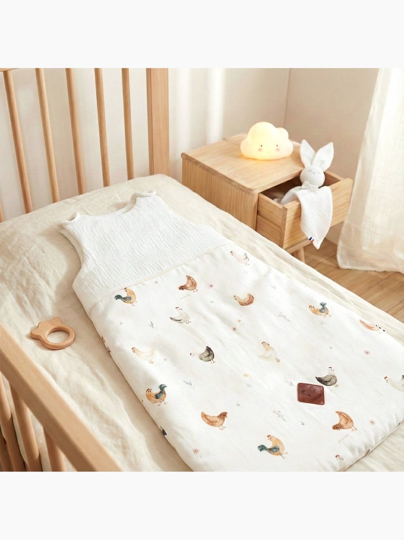 SEVIRA KIDS | Gigoteuse sans manches TOG 2 satin de coton GALLINA Ecru - Kiabi