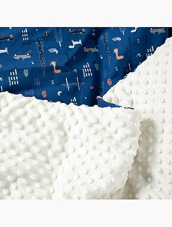SEVIRA KIDS | Grand plaid couverture réversible en minky New York