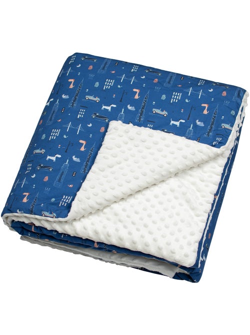 SEVIRA KIDS | Grand plaid couverture réversible en minky New York - Kiabi SEVIRA KIDS | Grand plaid couverture réversible en minky New York - Kiabi