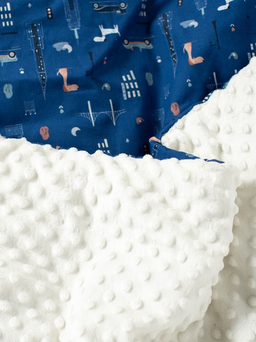 SEVIRA KIDS | Grand plaid couverture réversible en minky New York - Kiabi