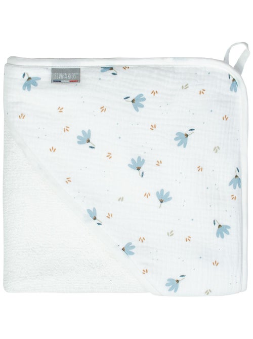 Sevira kids | grande cape de bain en coton et bambou bleuet - Kiabi Sevira kids | grande cape de bain en coton et bambou bleuet - Kiabi