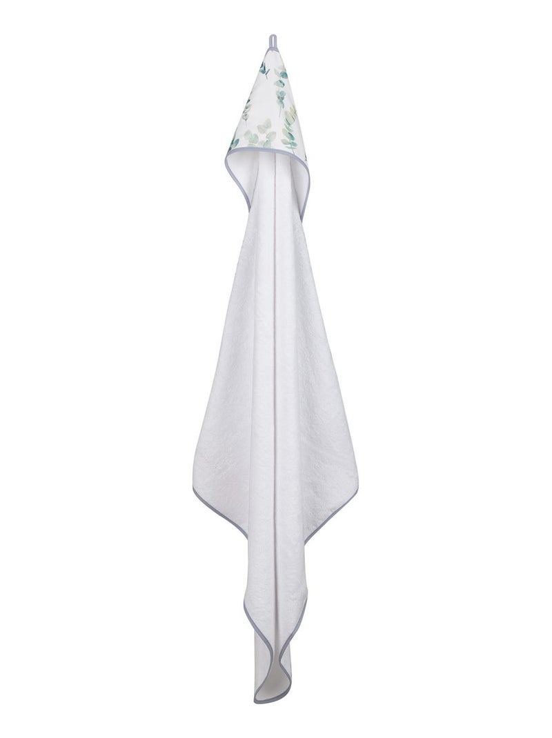 SEVIRA KIDS | Grande cape de bain en coton et bambou Eucalyptus Blanc - Kiabi