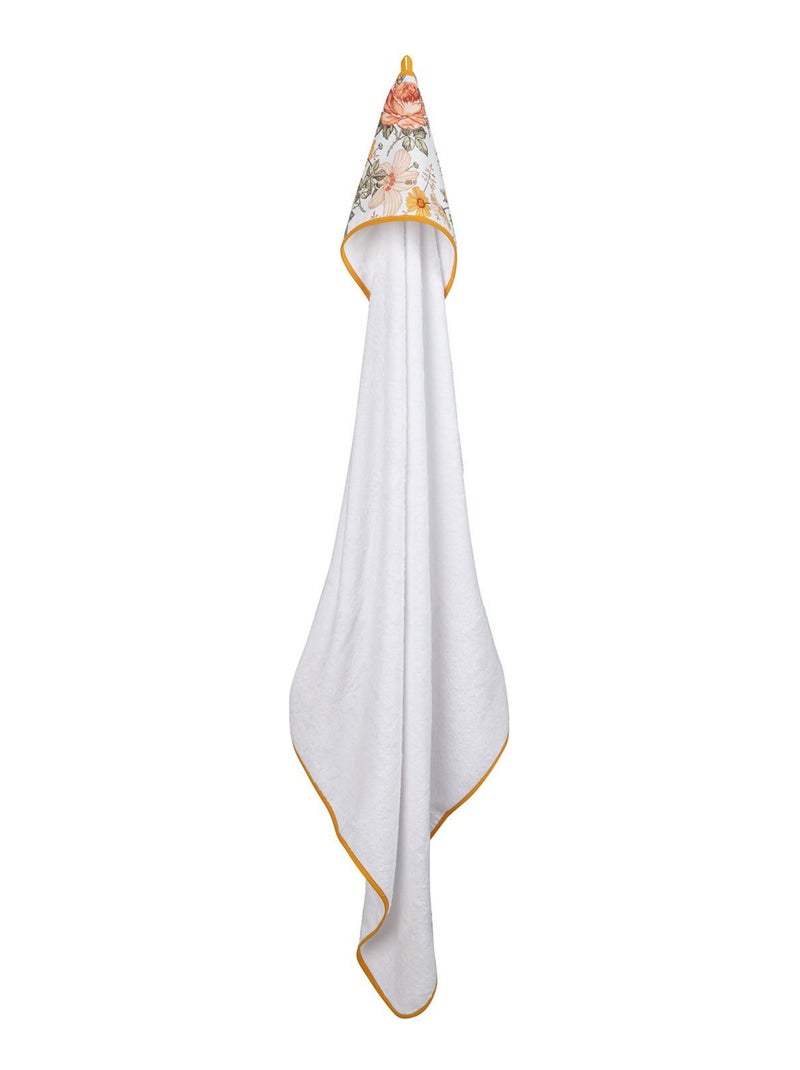 SEVIRA KIDS | Grande cape de bain en coton et bambou Néo Vintage Blanc - Kiabi