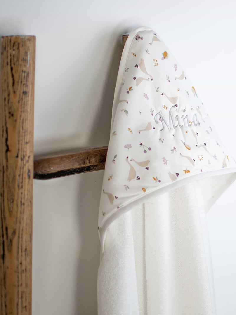 SEVIRA KIDS | Grande cape de bain en coton et bambou Sidonia Blanc - Kiabi