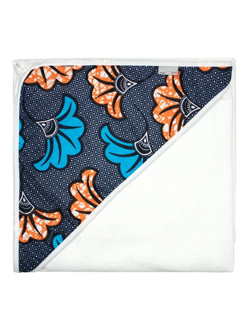 SEVIRA KIDS | Grande cape de bain en coton et bambou Wax Fleurs de mariage - Kiabi