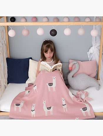 Sevira kids | grande peluche flamant rose en coton