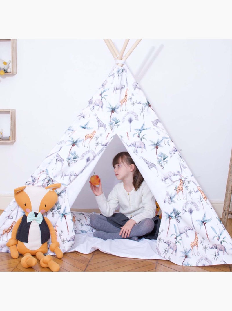 SEVIRA KIDS | Grande peluche renard en coton Orange - Kiabi