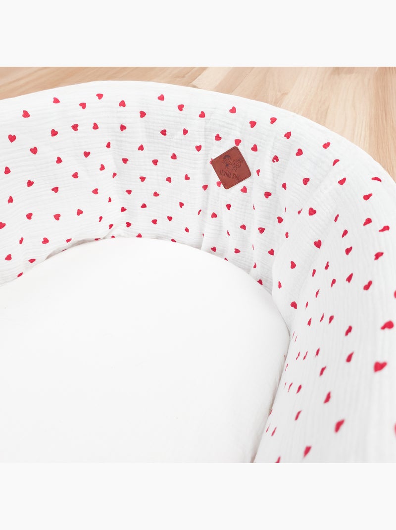 SEVIRA KIDS | Habillage couffin panier moïse gaze de coton LOVIO Rouge - Kiabi