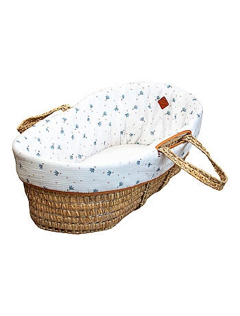SEVIRA KIDS | Habillage de couffin en gaze de coton Bleuet
