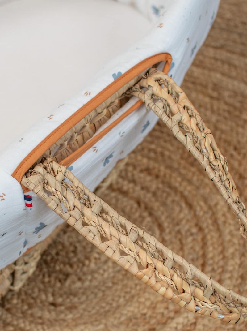 SEVIRA KIDS | Habillage de couffin en gaze de coton Bleuet Blanc - Kiabi