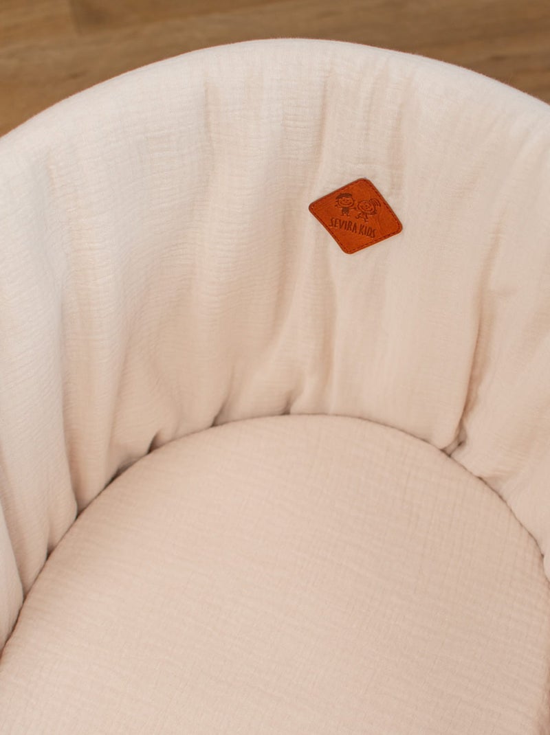 SEVIRA KIDS | Habillage de couffin en gaze de coton Jeanne Beige - Kiabi