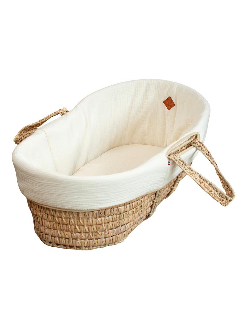 SEVIRA KIDS | Habillage de couffin en gaze de coton Jeanne Ecru - Kiabi