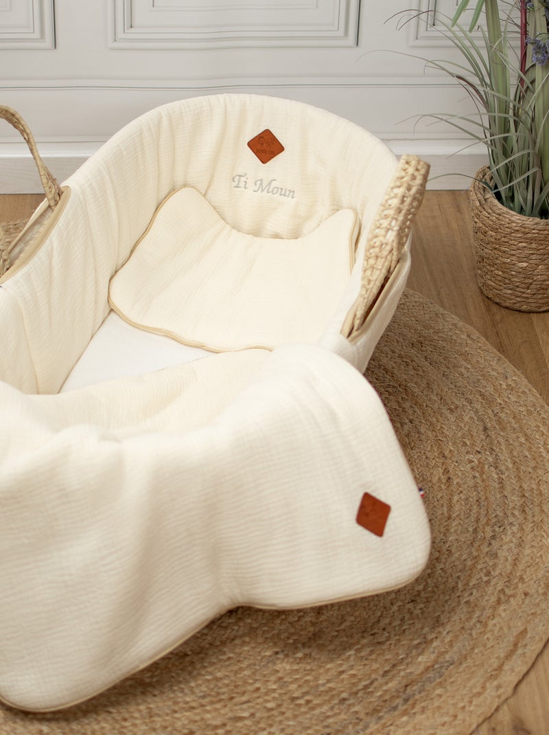 SEVIRA KIDS | Habillage de couffin en gaze de coton Jeanne Ecru - Kiabi