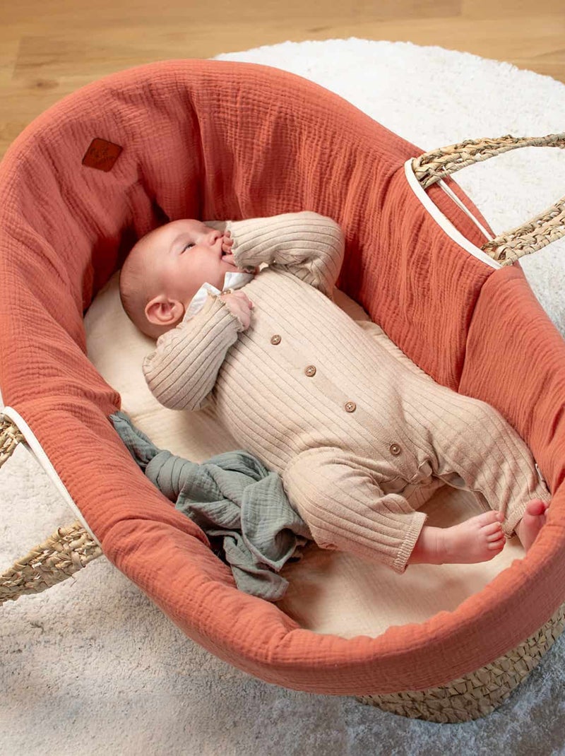 SEVIRA KIDS | Habillage de couffin en gaze de coton Jeanne Rose - Kiabi