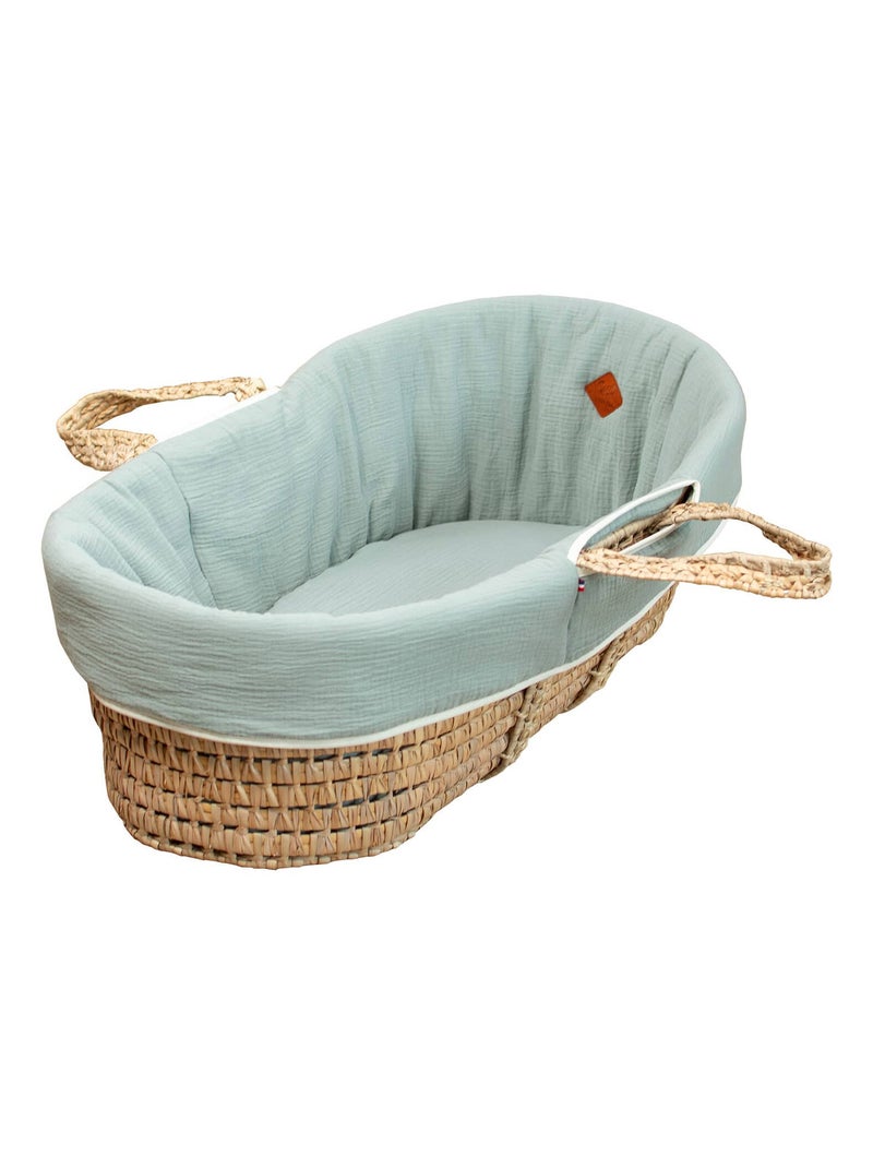 SEVIRA KIDS | Habillage de couffin en gaze de coton Jeanne Vert d'eau - Kiabi