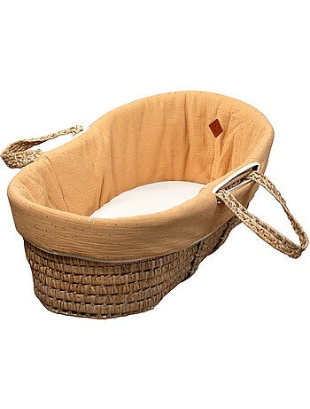 SEVIRA KIDS | Habillage de couffin en gaze de coton Pois Dorés