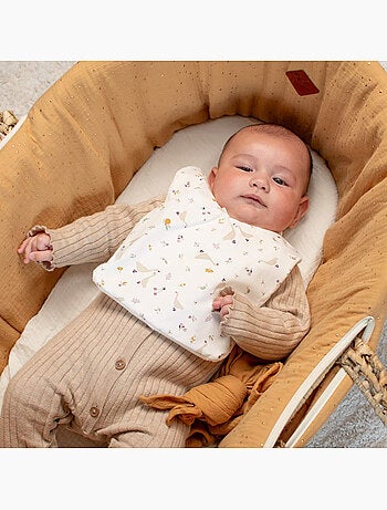 SEVIRA KIDS | Habillage de couffin en gaze de coton Pois Dorés