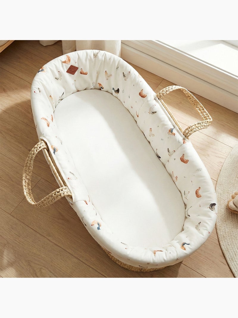SEVIRA KIDS | Habillage de couffin en satin de coton GALLINA Ecru - Kiabi