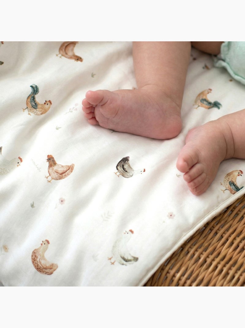 SEVIRA KIDS | Habillage de couffin en satin de coton GALLINA Ecru - Kiabi
