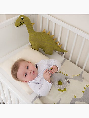 Sevira kids | hochet bébé en coton tricoté dinosaure