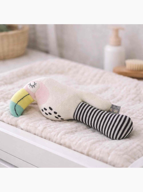 SEVIRA KIDS | Hochet bébé en coton tricoté Toucan - Kiabi