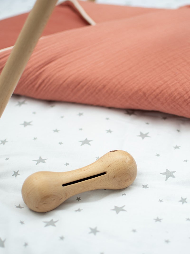 SEVIRA KIDS | Hochet bois bébé naturel sonore Marron - Kiabi
