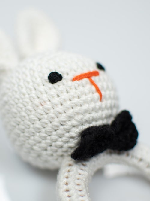 SEVIRA KIDS | Hochet coton tricot bois naturel - Kiabi