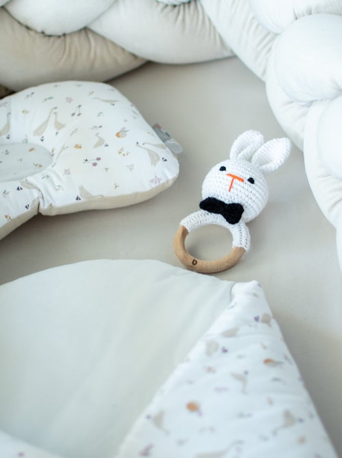 SEVIRA KIDS | Hochet coton tricot bois naturel - Kiabi