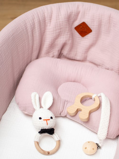 SEVIRA KIDS | Hochet coton tricot bois naturel - Kiabi