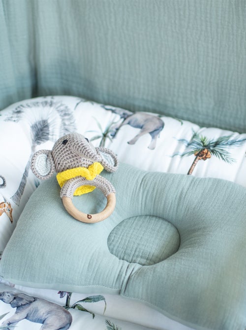 SEVIRA KIDS | Hochet coton tricot bois naturel - Kiabi
