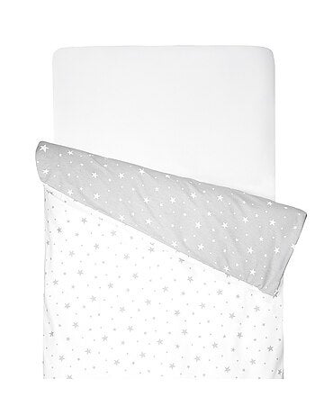 SEVIRA KIDS | Housse de couette bébé réversible en coton STELLA