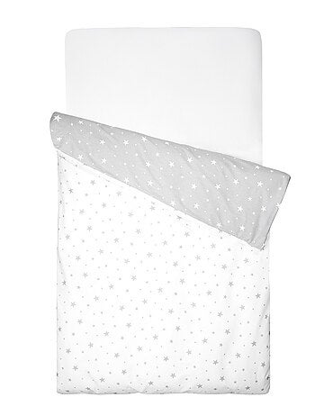 SEVIRA KIDS | Housse de couette bébé réversible en coton STELLA