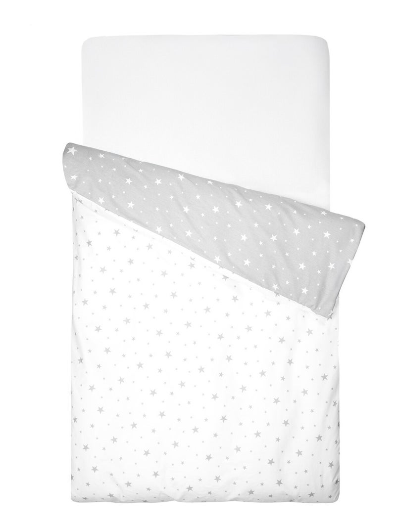 SEVIRA KIDS | Housse de couette bébé réversible en coton STELLA Blanc - Kiabi